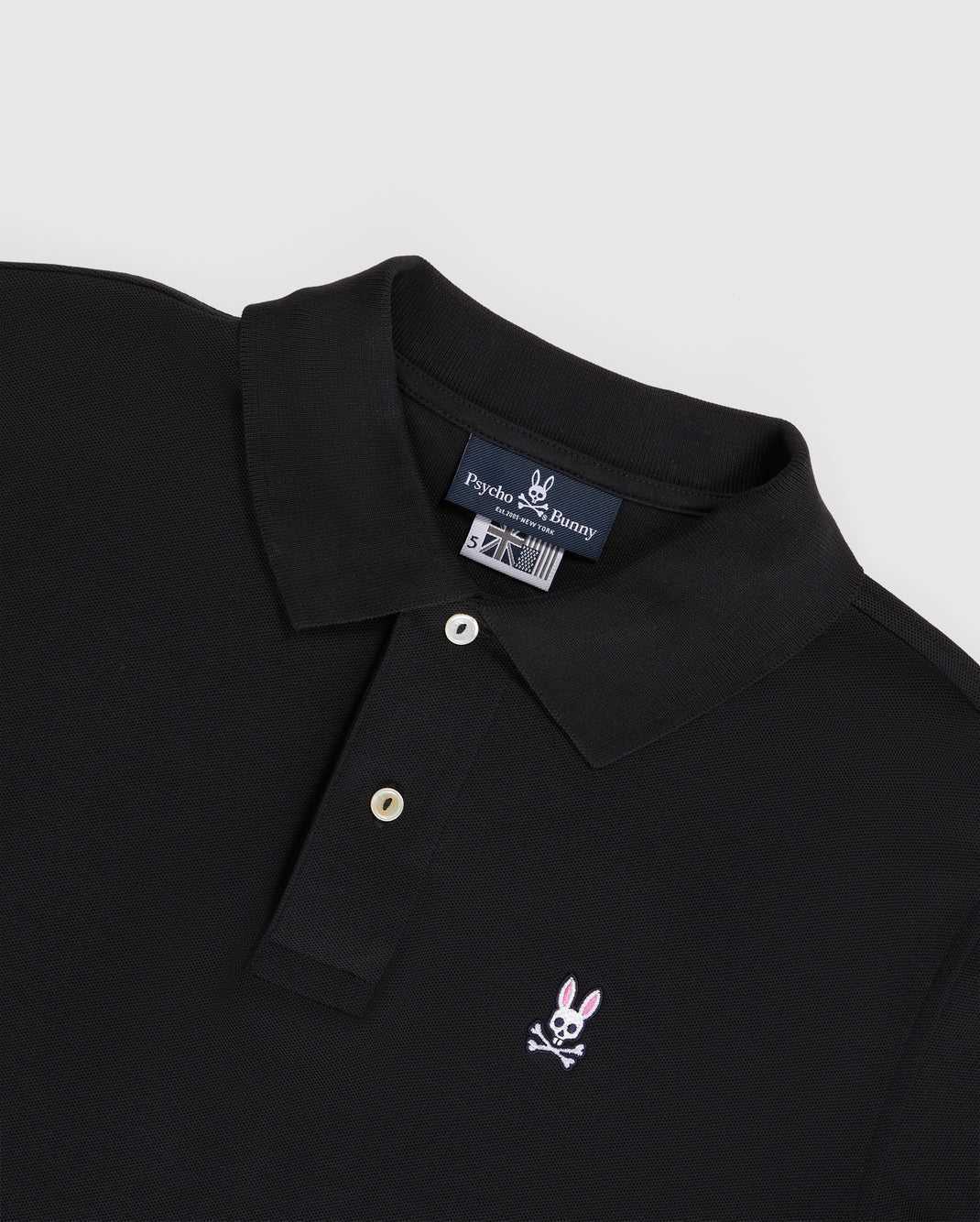 Polos Psycho Bunny Classic Polo Noir Homme | AMH-26410538